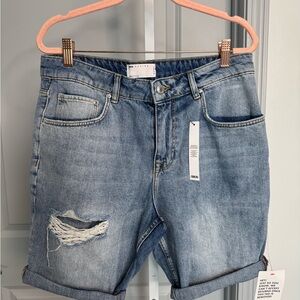 ASOS Distressed Denim longline Shorts